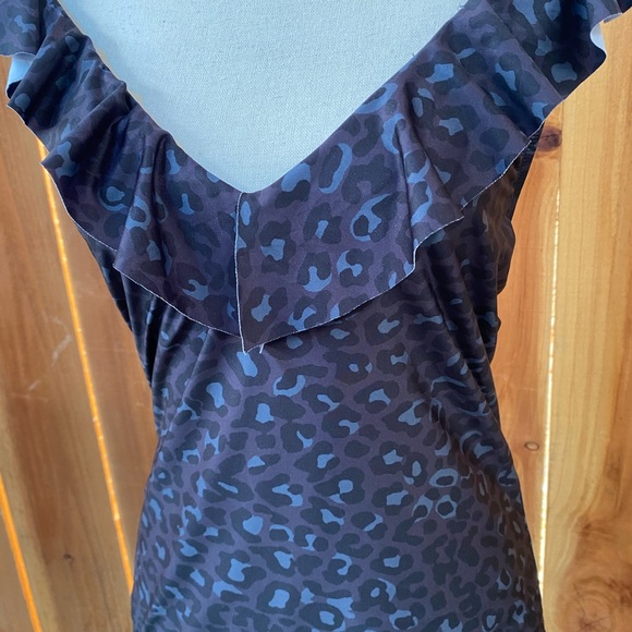 Free Press Ruffle Leopard Print One Piece Swimsuit - Picture 3 of 7